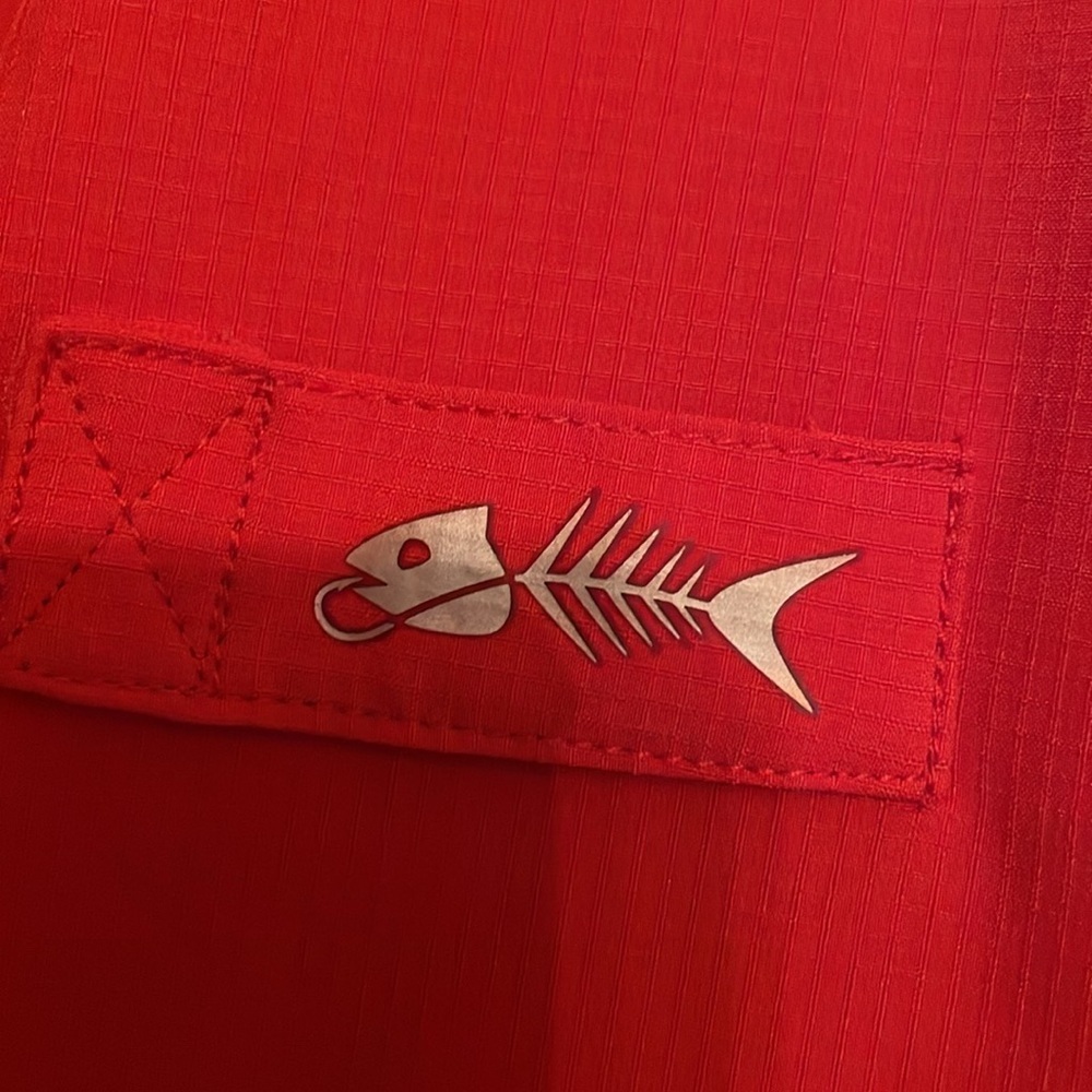 Red Button-Up Shirt - Picture 3 of 4